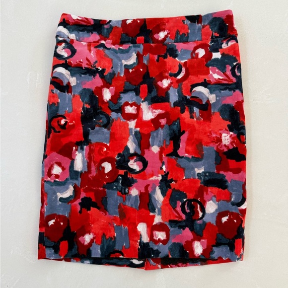 Anthropologie x Vanessa Virginia Abstract Floral Corduroy Mini Skirt 6 - Picture 1 of 5